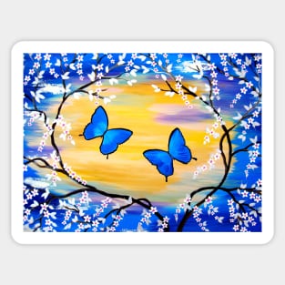 Blue Butterflies Sticker